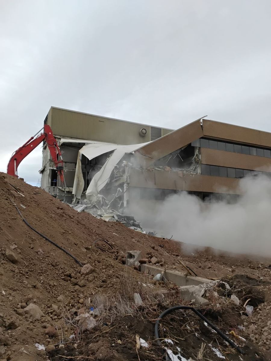 Commercial teardown in progress