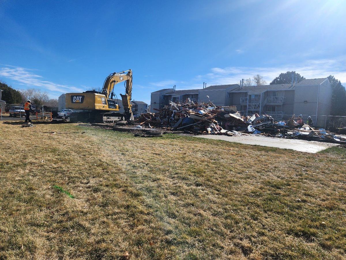 Excavator demolition