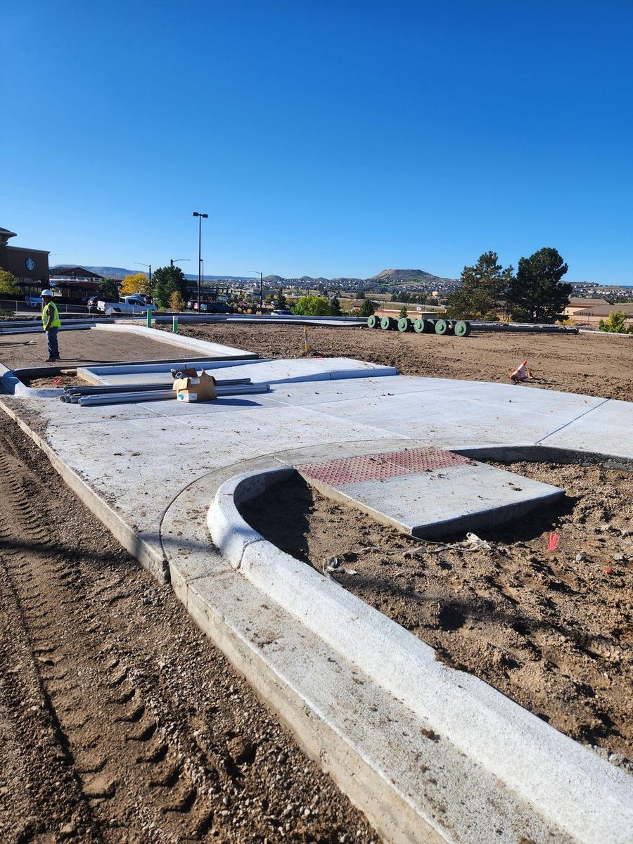 Fine grade with new flatwork and ADA ramps
